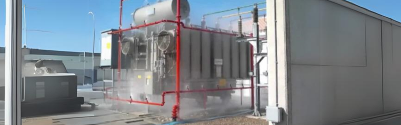 High-velocity water spray systems for Fire Control